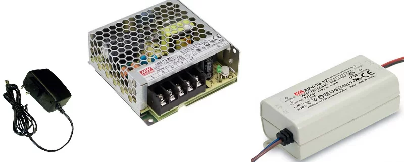 Fonte de alimentação convertendo energia para fita de LED 12V