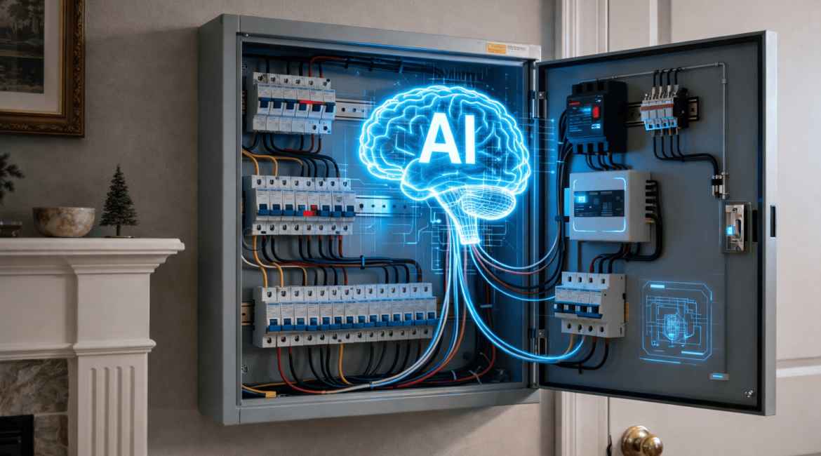 Sistema inteligente monitorando painel elétrico para detecção de falhas