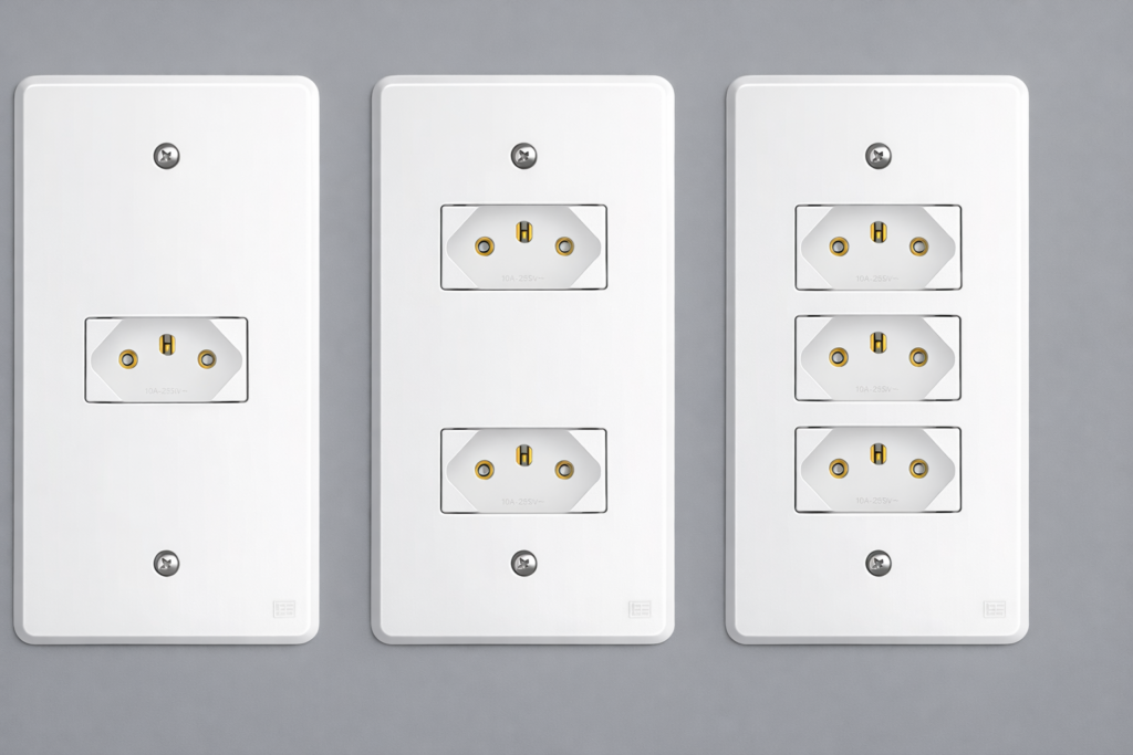 Comparação entre diferentes tipos de tomadas residenciais usadas em instalações elétricas