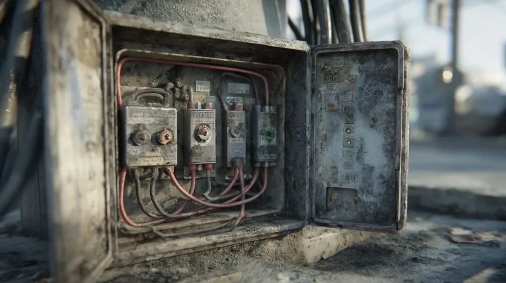 Manutenção em instalação elétrica antiga com fusíveis tradicionais