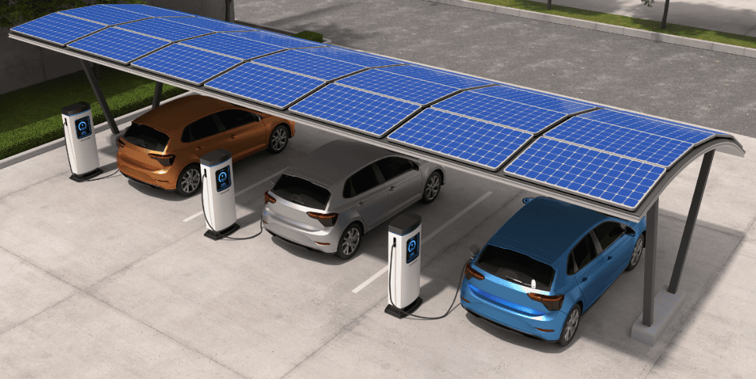 Carregamento de carro elétrico utilizando energia solar em sistema residencial sustentável