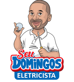 Logo Seu Domingos Eletricista Oficial em fundo transparente